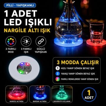 RGB LED Nargile Altı Işık 1 Adet