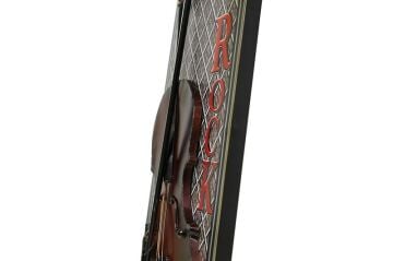 Pano Keman Dikey Vintage Müzik Temalı Dekoratif Ev Ofis Hediyelik