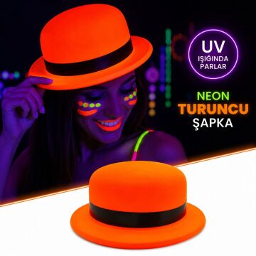 Turuncu UV Parti Şapkası Plastik