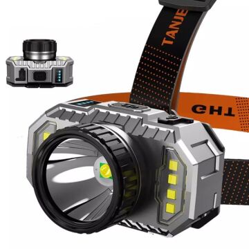 800 Lümen Şarj Göstergeli Cob LED Usb'li Şarjlı Kafa Lambası