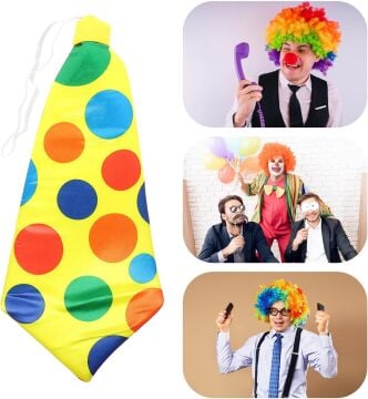 Palyaço Kravatı Lastikli Geniş Kesim 17x37 cm