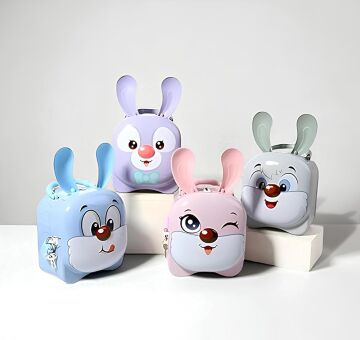 Metal Kilitli Sevimli Tavşan Kumbara