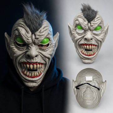 Yeşil Gözlü Saçlı Canavar Plastik Maske