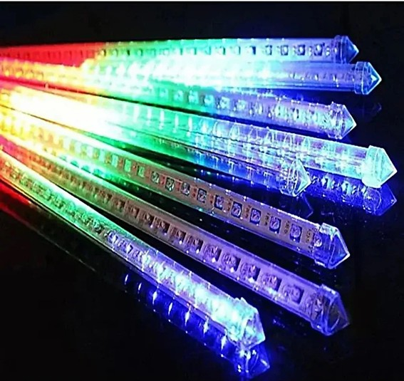 8 Adet Meteor Kayan Tüp Led Ağaç Bahçe Solar Güneş Enerjili Led S-12