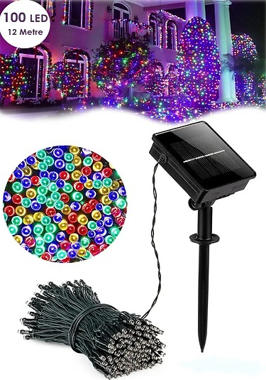 Güneş Enerjili Dış Mekan 12 Metre Solar 100 Led S-48