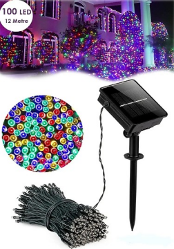 Güneş Enerjili Dış Mekan 12 Metre Solar 100 Led S-48