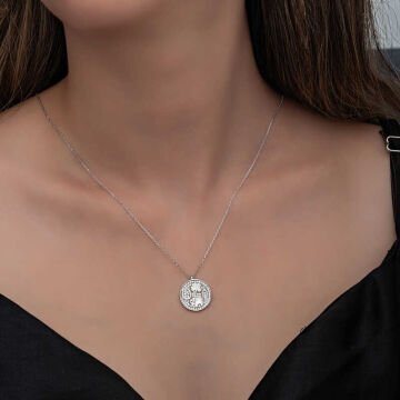 925 Ayar Gümüş Fil Motifli Şans Kadın Kolye