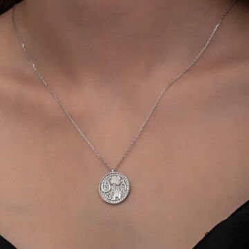 925 Ayar Gümüş Fil Motifli Şans Kadın Kolye
