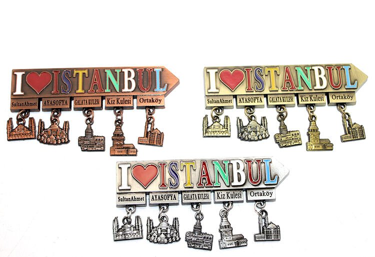 İstanbul Temalı Metal Magnet