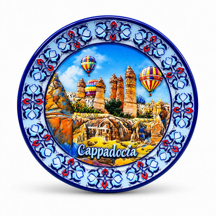 Kapadokya Temalı Seramik Magnet