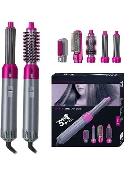 5'i 1 Arada Saç Kurutma Makinesi, Düzleştirici, Bukle Maşası