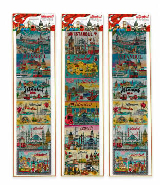 İstanbul Temalı Silikon Buzdolapı Süsü Magnet 6'Lı Set