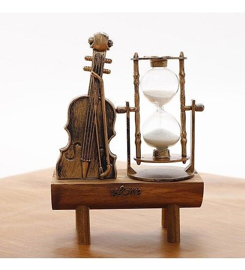 Dekoratif Keman Tasarımlı Kum Saati S-39