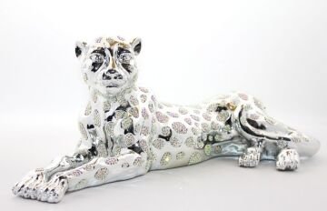 Polyester Oturan Kaplan Figürü