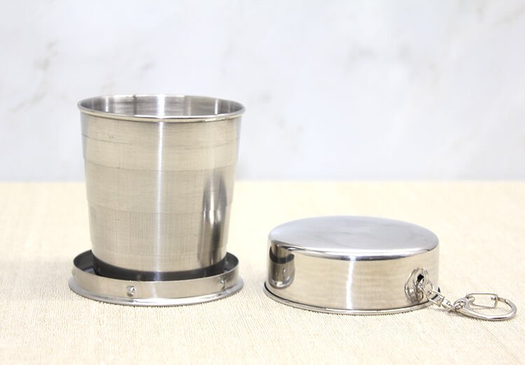 Katlanabilir Tekli Paslanmaz Çelik Shot Bardak