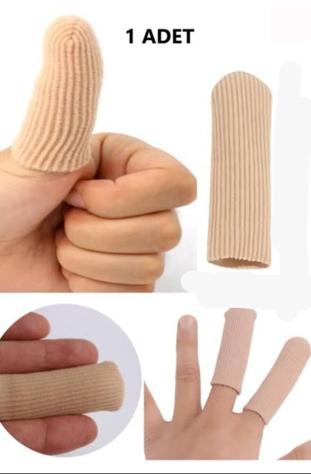 El Ayak Parmak silikon Kumaş Kaplı Nasır Koruyucu Hortum