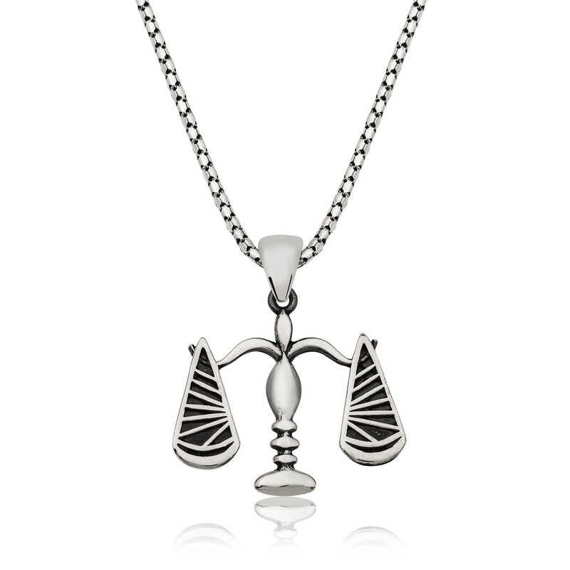 925 Ayar Gümüş Adalet Terazisi Kadın Gümüş Kolye