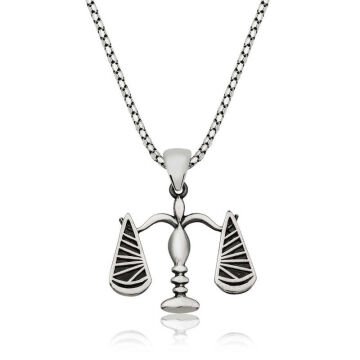 925 Ayar Gümüş Adalet Terazisi Kadın Gümüş Kolye