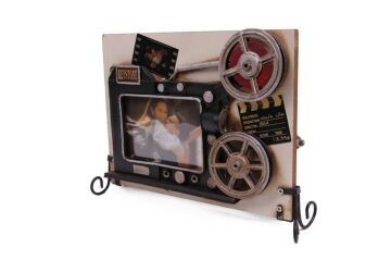 Dekoratif Metal Çerçeve Sinema Projektörü Dekorlu Hediyelik