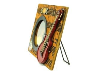 Dekoratif Metal Çerçeve Gitar Dekorlu Vintage Ev Ofis Hediyelik