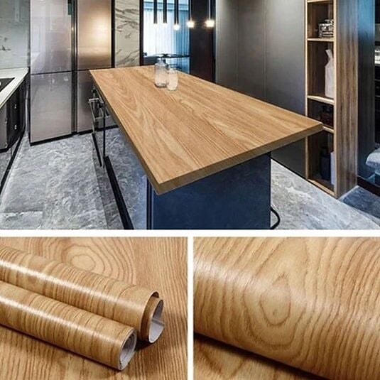 Ahşap Görünümlü Duvar Kağıdı Kendinden Yapışkanlı 5 metre