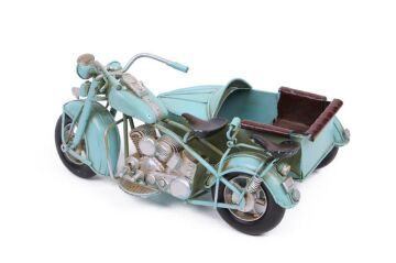 Dekoratif Metal Motosiklet Sepetli Vintage Dekoratif Hediyelik
