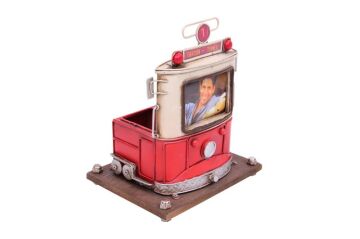 Dekoratif Metal Kalemlik Çerçeveli Tramvay Temalı Hediyelik