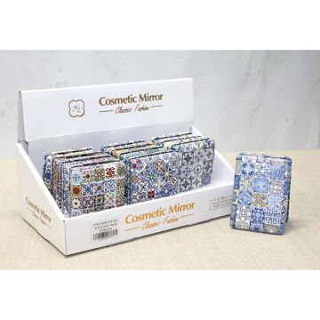 Taşlı El Aynası Dikdörtgen Kalın