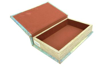 Kutu Kitap Aynalı Dalda Kuş Kitap Kutusu Dekoratif Hediyleik