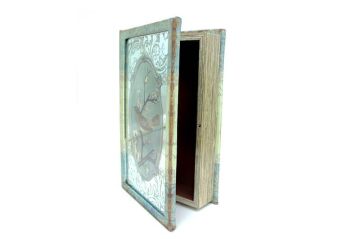 Kutu Kitap Aynalı Dalda Kuş Kitap Kutusu Dekoratif Hediyleik