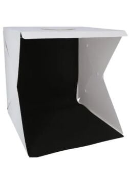 20 x 20 CM Profesyonel Stüdyo Led Işıklı Çift Sıra Ürün Fotoğraf Çekim Çadırı