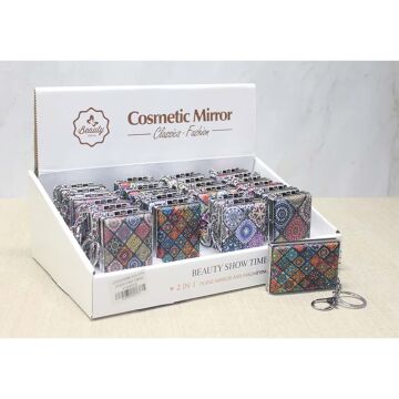 Taşlı El Aynası Anahtarlık