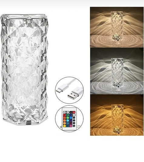 Kristal Led Dokunmatik Masa Lambası