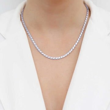 925 Ayar Gümüş Pullu Arpa Zincir