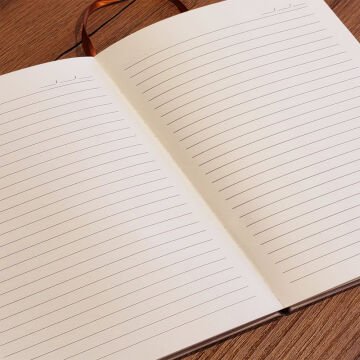 Desenli Gri Deri Defter