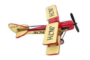 Dekoratif Metal Uçak Çift Kanatlı Biblo Dekoratif Hediyelik