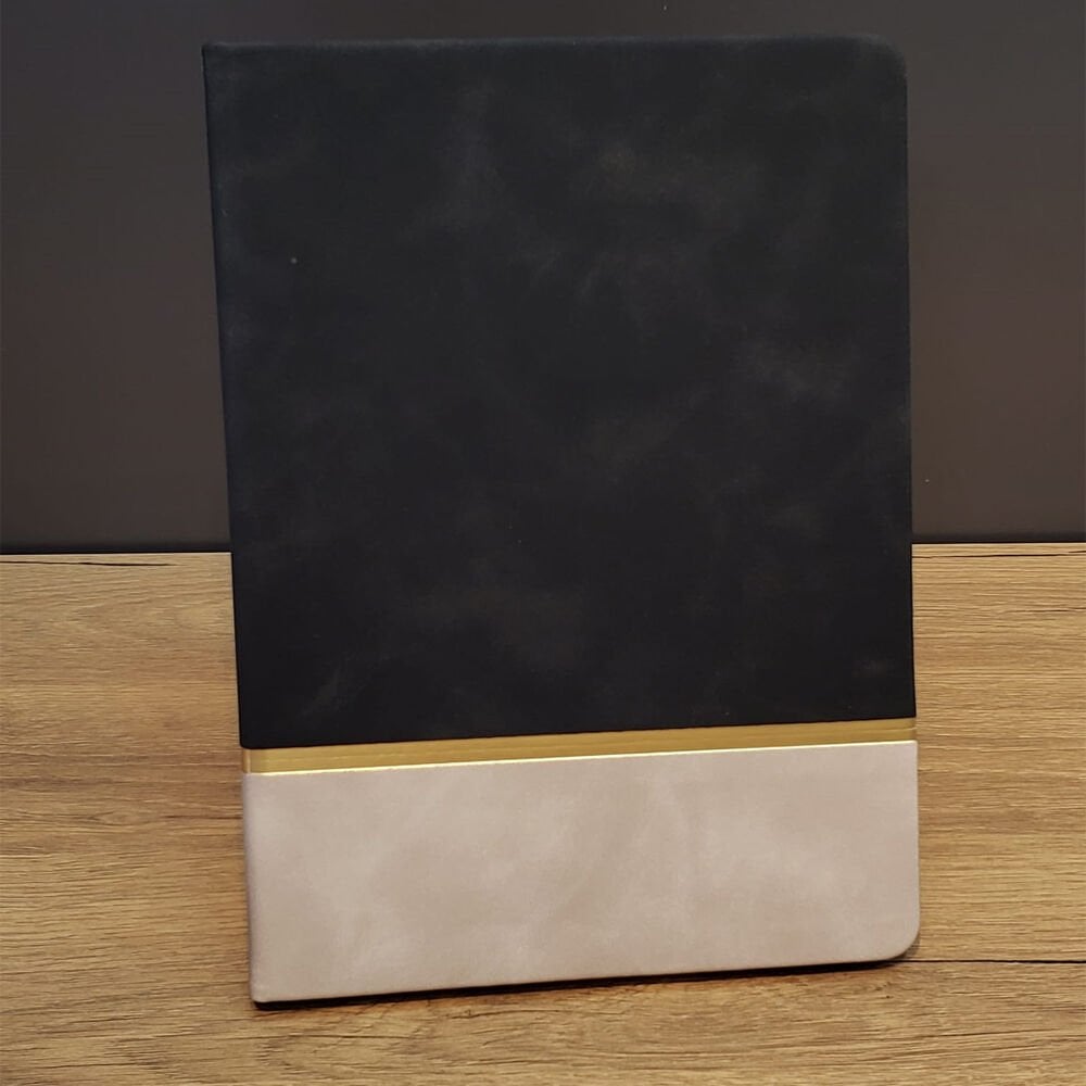 Siyah Çizgili Deri Defter