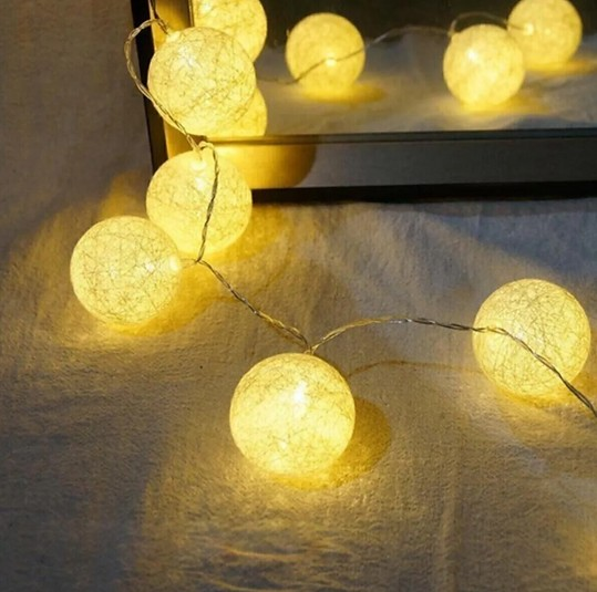 Top Led Oda Süsleme Işıklı Top Aydınlatma 1,5 Metre