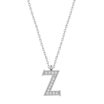 925 Ayar Gümüş Z Harfi Kadın Gümüş Kolye