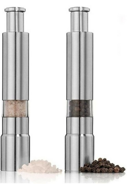 Karabiber Tuz Baharat Öğütücü Otomatik Basmalı Çelik Değirmen