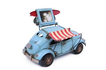 Dekoratif Metal Araba Çerçeveli ve Tenteli Vintage Hediyelik