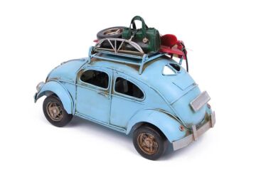 Dekoratif Metal Araba Çerçeveli ve Tenteli Vintage Hediyelik