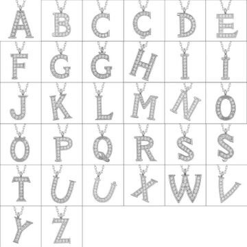 925 Ayar Gümüş Rodyum Kaplama J Harfi Kadın Gümüş Kolye