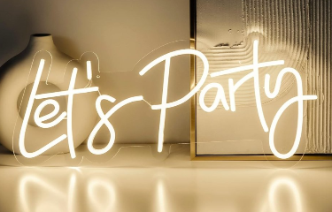 LET'S PARTY Yazılı Neon Led