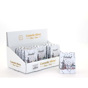 Taşlı İstanbul Tasarımı El Aynası İnce