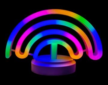 Neon Işıklı Gökkuşağı Masa Gece Lambası Pil+Usb