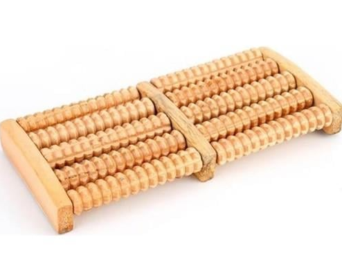 12 Silindirli Ahşap Ayak Masaj Aleti