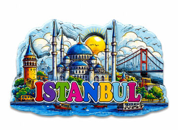 İstanbul Temalı Silikon Buzdolapı Süsü Magnet