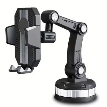 360° Döner Başlıklı Vakumlu Ayarlanabilir Araç İçi Telefon Tutucu