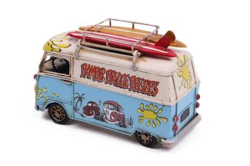 Dekoratif Metal Minibüs Kalemlik ve Çerçeveli Hediyelik